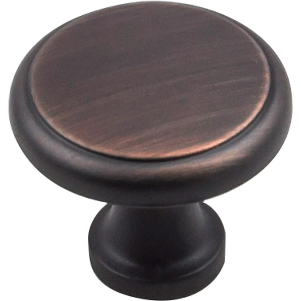 Gatsby Knob, 1-1/8" Dia.,  Finnish -Brushed Oil Rubbed Bronze - Image 1