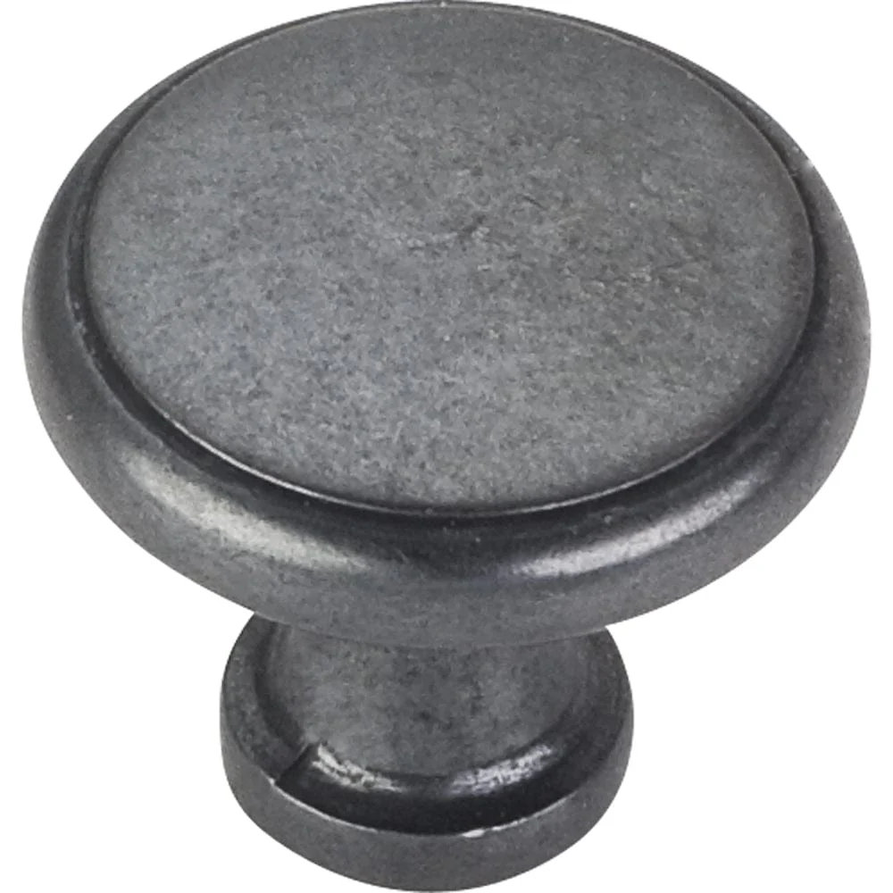 Gatsby Knob, 1-1/8" Dia.,  Finnish -Gun Metal - Image 1