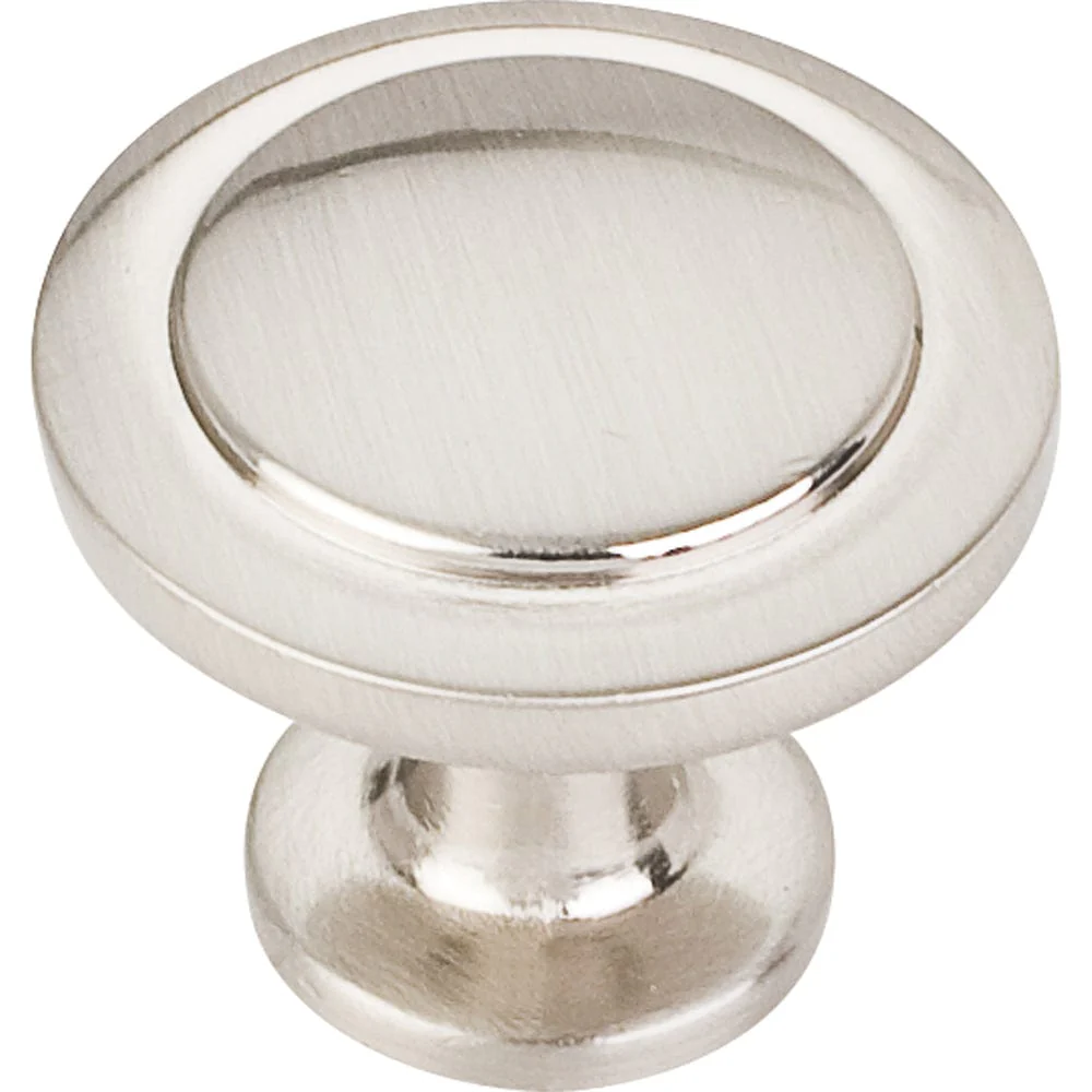Gatsby Knob, 1-1/4" Dia.,  Satin Nickel - Image 1