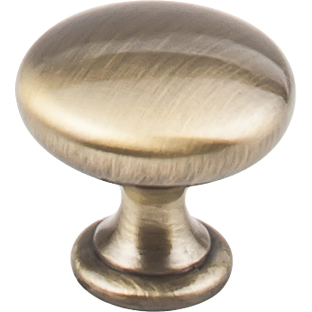 Madison Knob, 1-3/16" Dia.,  Brushed Antique Brass - Image 1