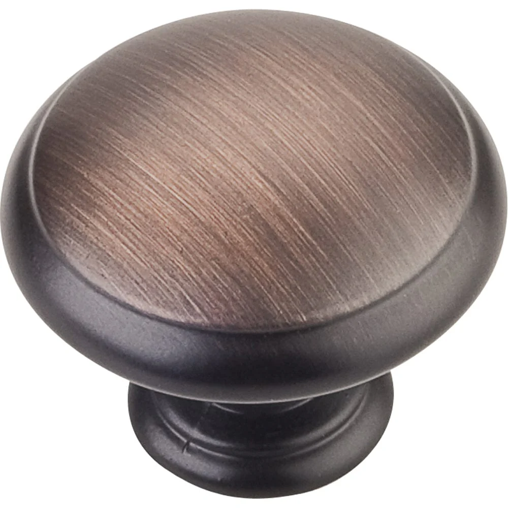 Rimmed Gatsby Knob - 1-3/16" Diameter - Brushed Oil Rubbed Bronze - Image 1