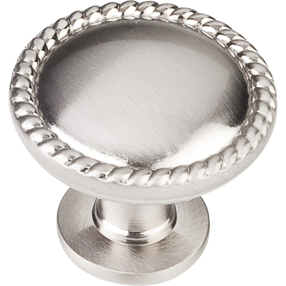 Lindos Round Knob, 1-1/4" Dia.,  Satin Nickel - Image 1
