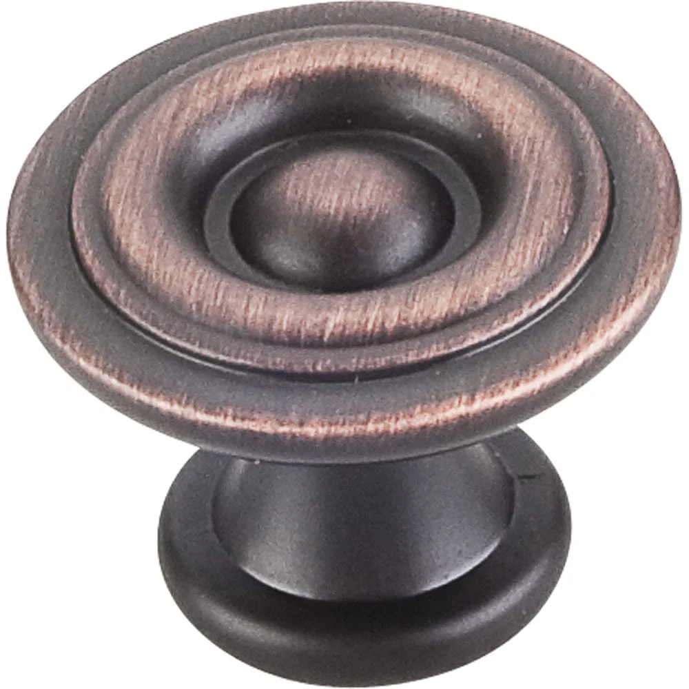 Syracuse Knob, 1-3/16" O.L., Brushed Oil Rubbed Bronze - Image 1