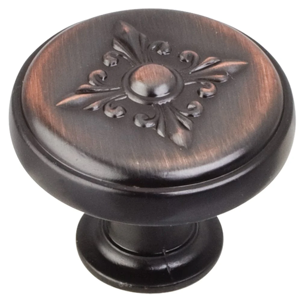 Lafayette Baroque Knob, 1-3/8" Dia.,  Brushed Oil Rubbed Bronze - Image 1