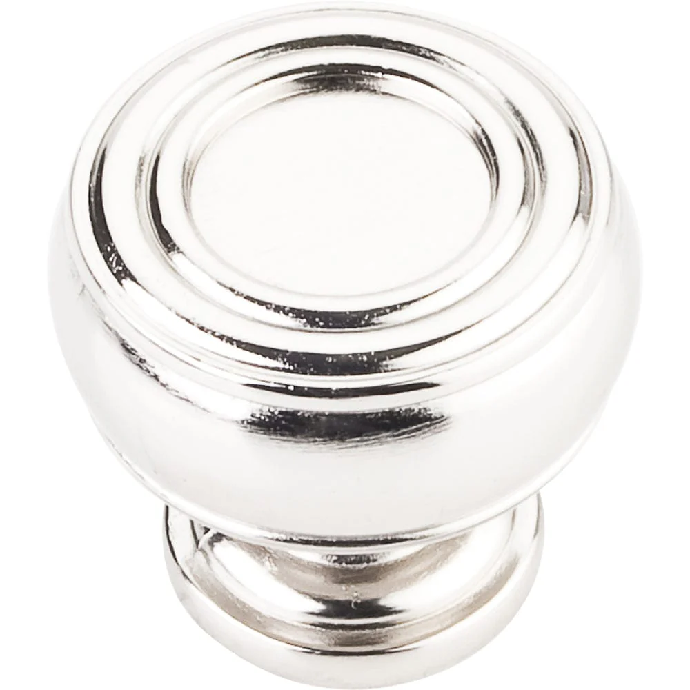 Bremen 2 Barrel Knob, 1-3/16" Dia.,  Polished Nickel - Image 1