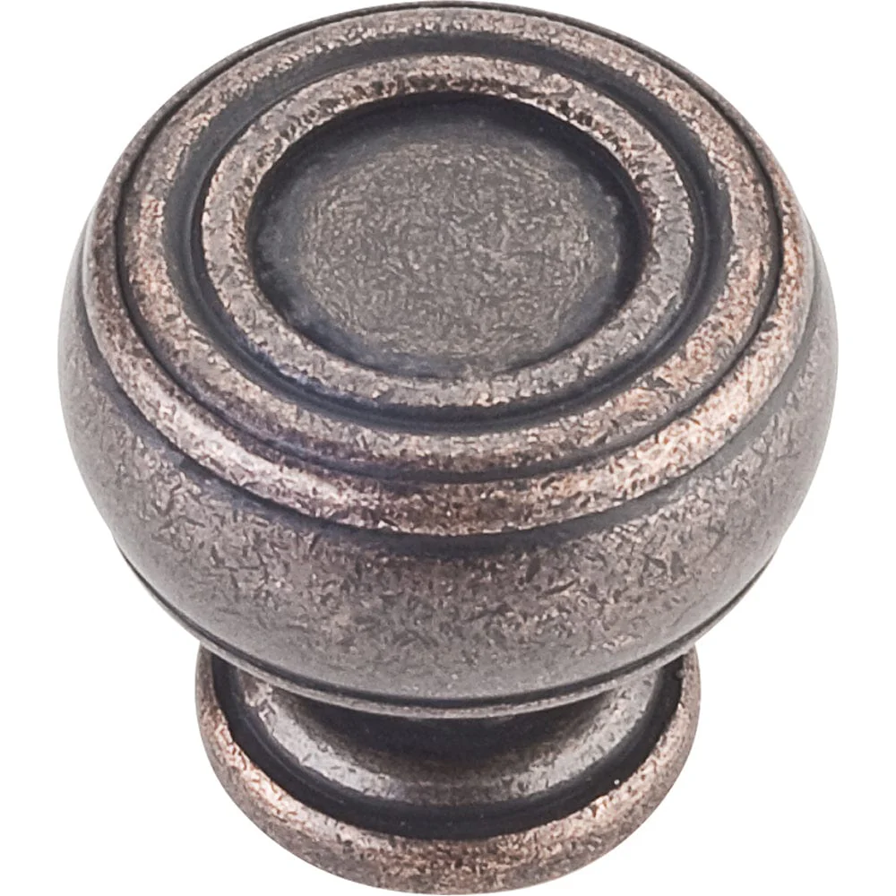 Bremen 2 Barrel Knob, 1-3/16" Dia.,  Distressed Oil Rubbed Bronze - Image 1