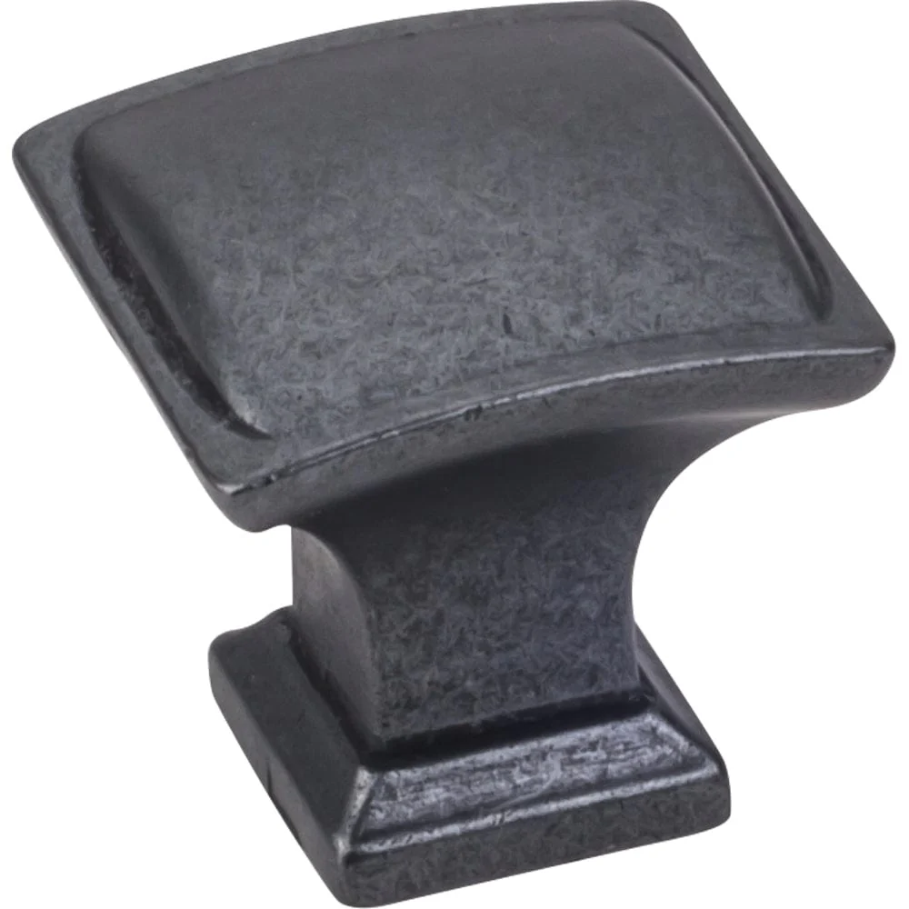 Annadale Square Pillow Top Knob, 1-1/4" O.L., Gun Metal - Image 1