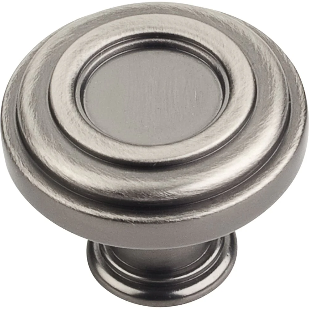 Lafayette Knob, 1-3/8" Dia.,  Brushed Pewter - Image 1