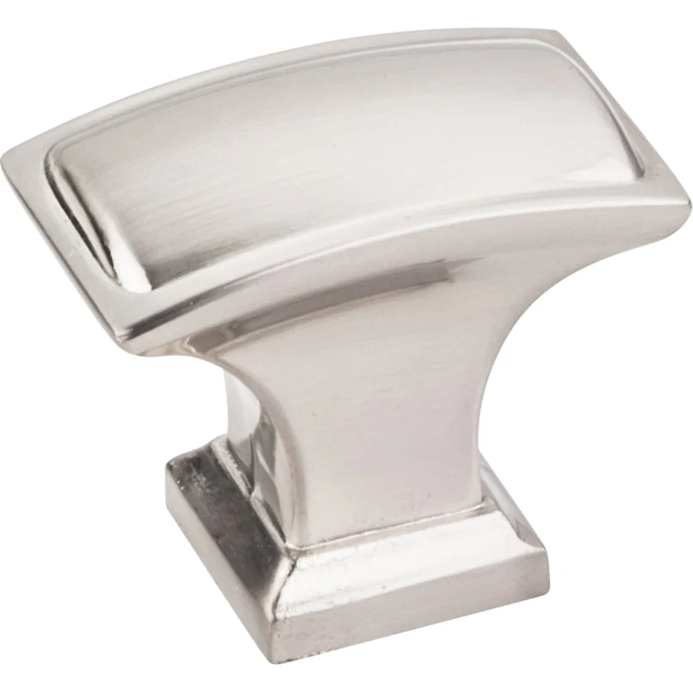 Annadale Rectangle Pillow Top Knob, 1-1/2" O.L., Satin Nickel - Image 1