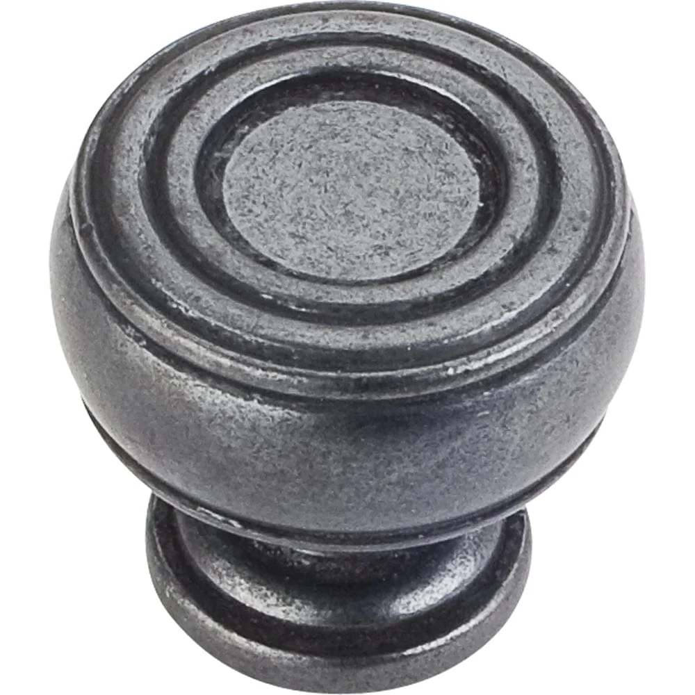 Bremen 2 Barrel Knob, 1-3/16" Dia.,  Gun Metal - Image 2