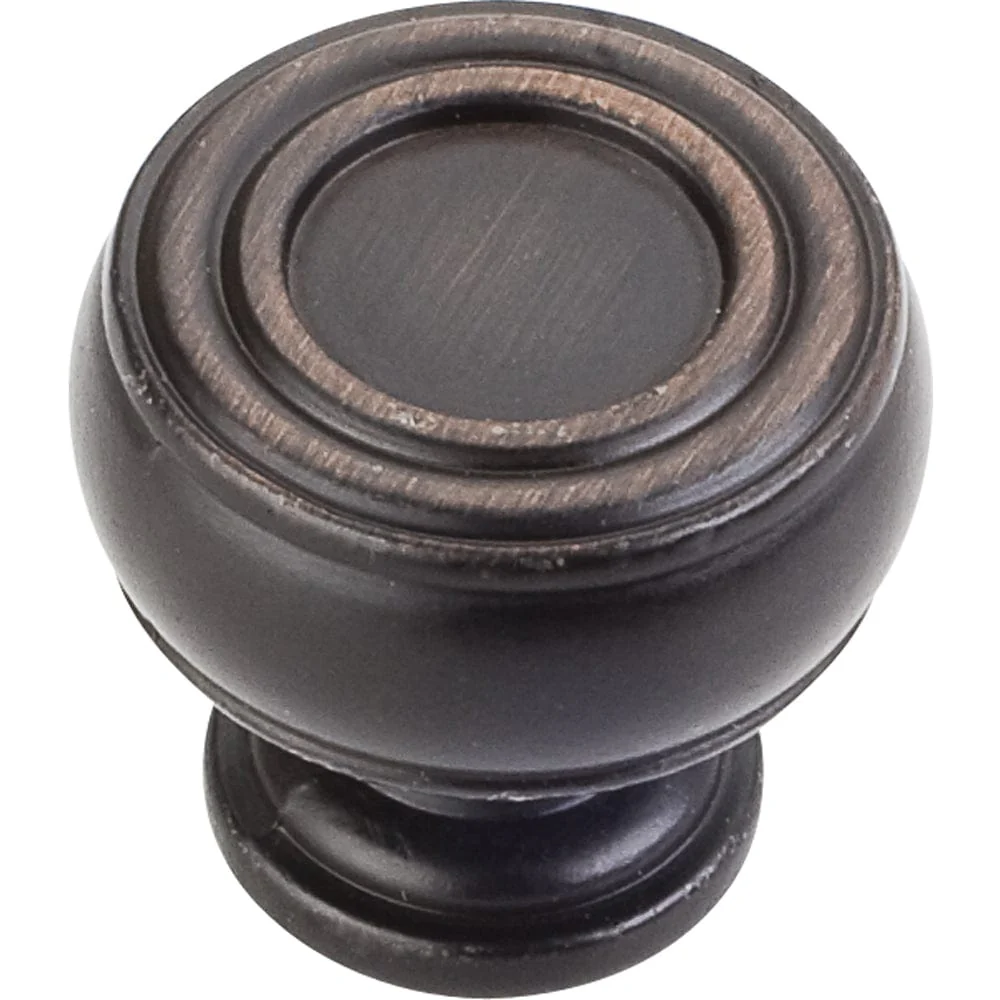 Bremen 2 Barrel Knob, 1-3/16" Dia.,  Brushed Oil Rubbed Bronze - Image 2