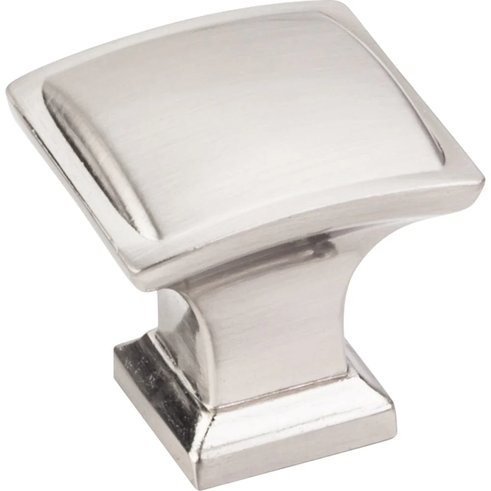 Annadale Square Pillow Top Knob, 1-1/4" O.L., Satin Nickel - Image 1