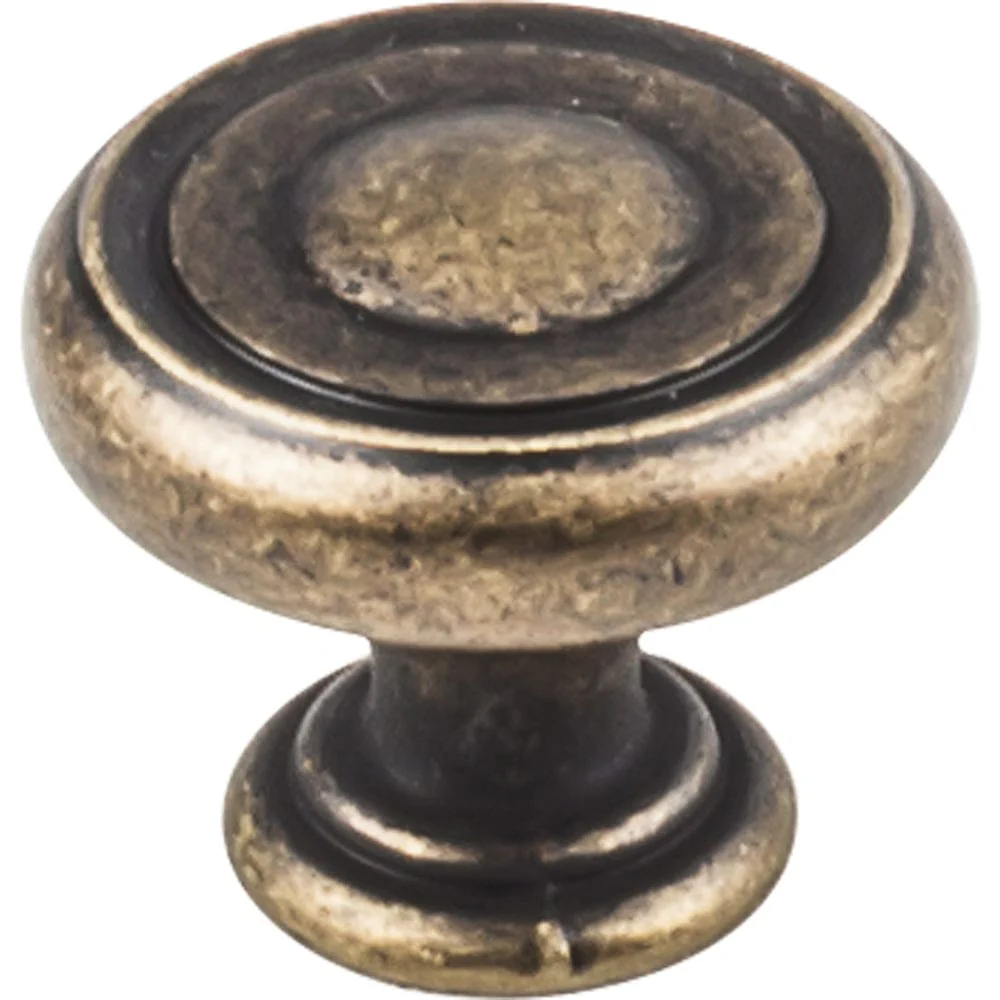 Bremen 1 Knob, 1-1/4" Dia.,  Distressed Antique Brass - Image 1