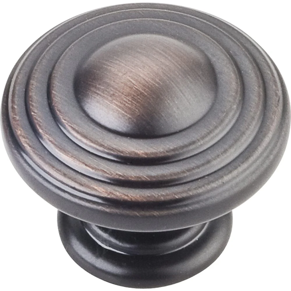 Bremen 2 Stacked Knob, 1-1/4" Dia.,  Brushed Oil Rubbed Bronze - Image 1