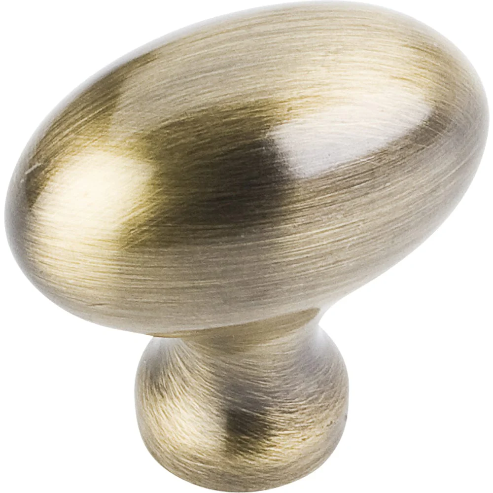 Lyon Knob, 1-9/16" O.L., Brushed Antique Brass - Image 1