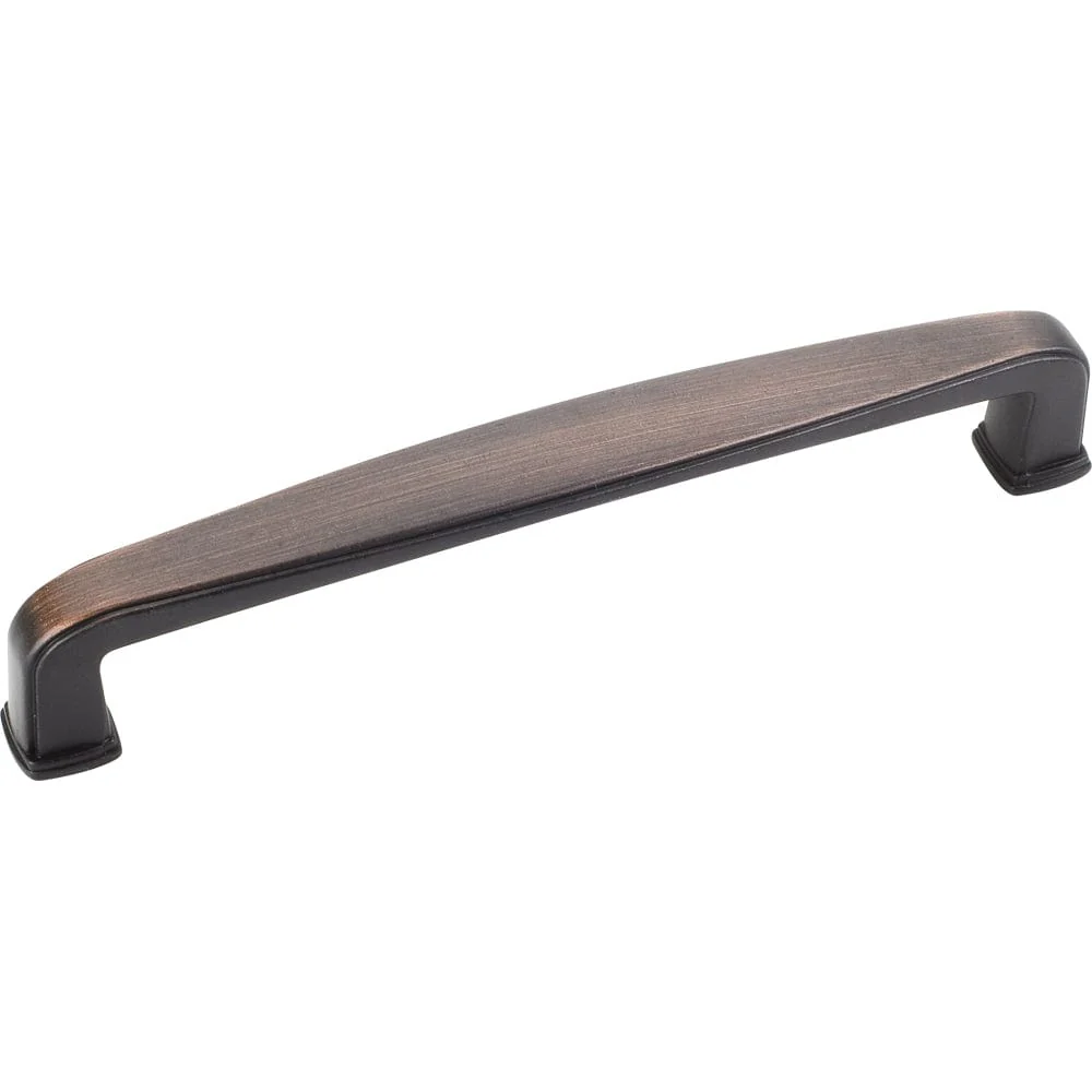 Milan 1 Plain Square Pull, 128 mm C/C, Brushed Oil Rubbed Bronze - Image 1