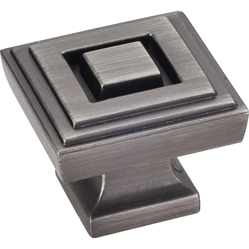 Delmar Large Knob, 1-1/4" O.L., Brushed Pewter - Image 1