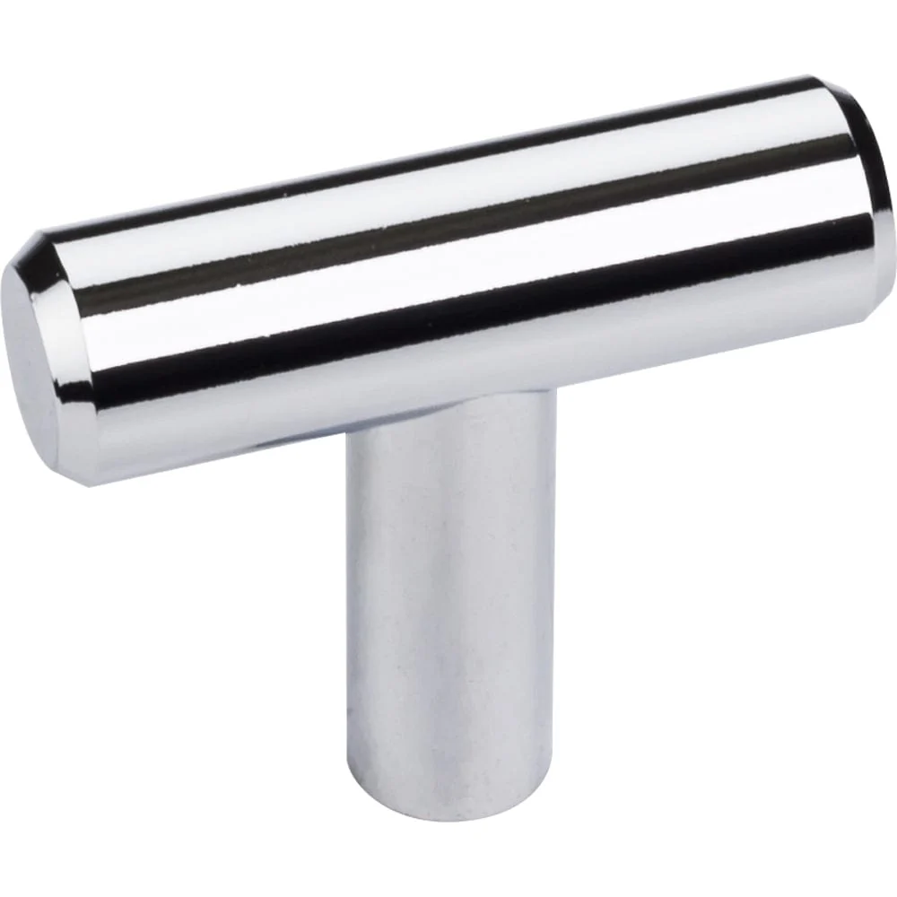 Naples "T" Knob, 1-9/16" O.L.,, Polished Chrome - Image 1