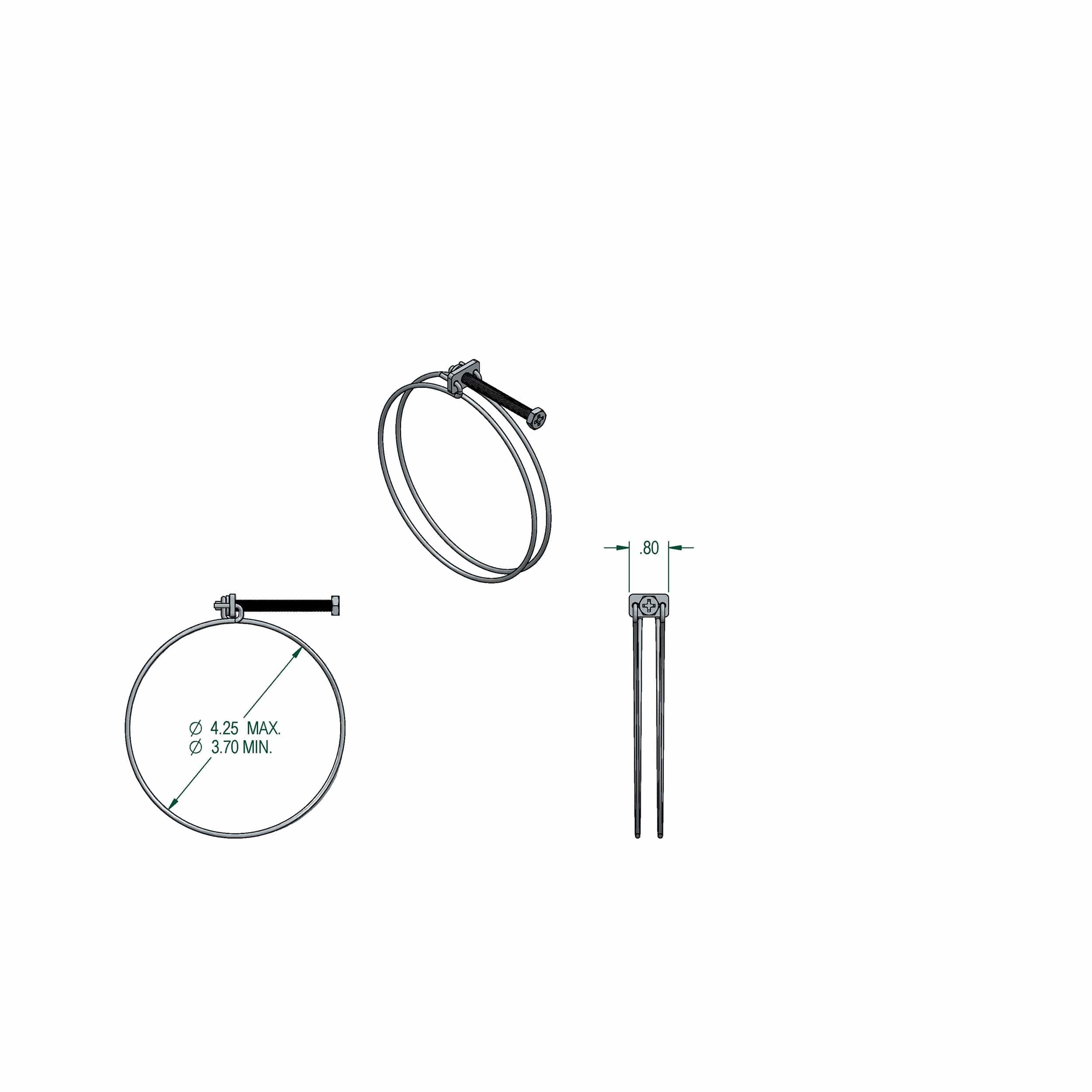 Wire Hose Clamp - 4" - Image 2