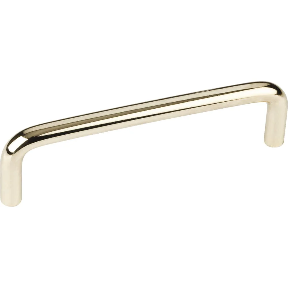 Torino Wire Pull, 4" C/C, Polished Brass - Image 1