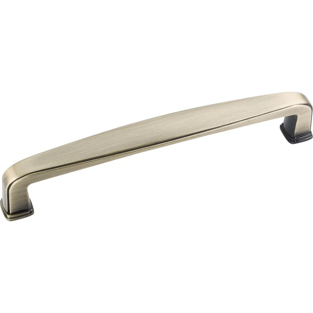 Milan 1 Plain Square Pull, 128 mm C/C, Brushed Antique Brass - Image 1