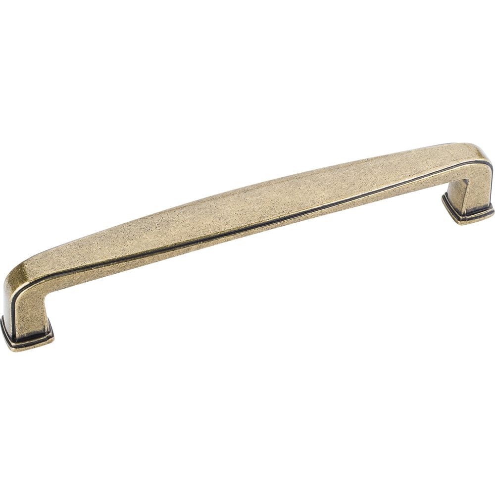 Milan 1 Plain Square Pull, 128 mm C/C,  Distressed Antique Brass - Image 1