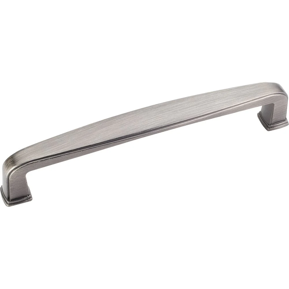 Milan 1 Plain Square Pull, 128 mm C/C, Brushed Pewter
