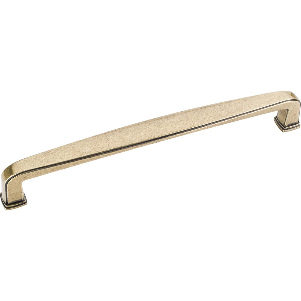 Milan 1 Plain Square Pull, 160 mm C/C,  Distressed Antique Brass