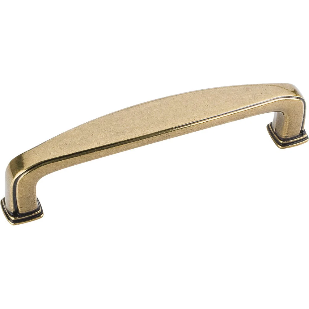 Milan 1 Plain Square Pull, 96 mm C/C,  Distressed Antique Brass - Image 1