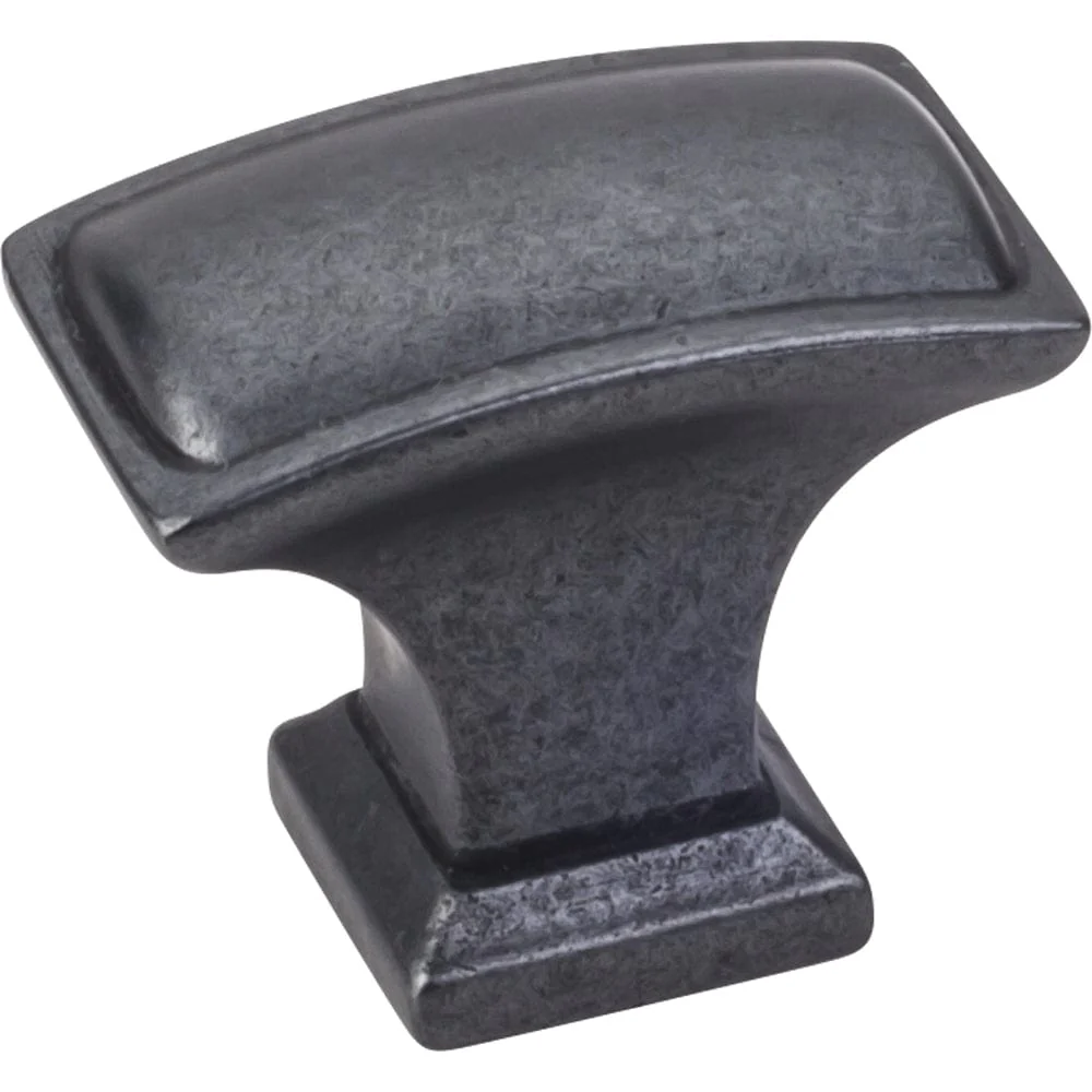 Annadale Rectangle Pillow Top Knob, 1-1/2″ O.L., Gun Metal