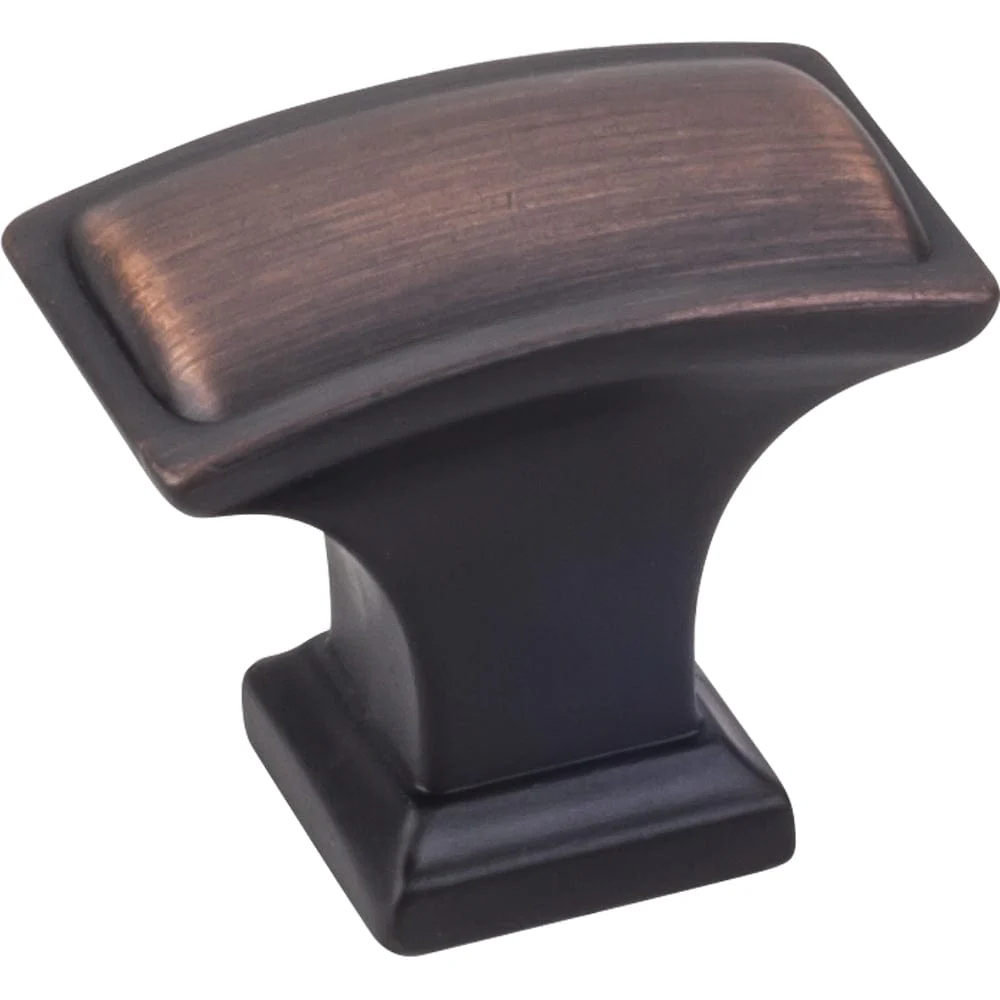 Annadale Rectangle Pillow Top Knob, 1-1/2" O.L., Brushed Oil Rubbed Bronze - Image 1
