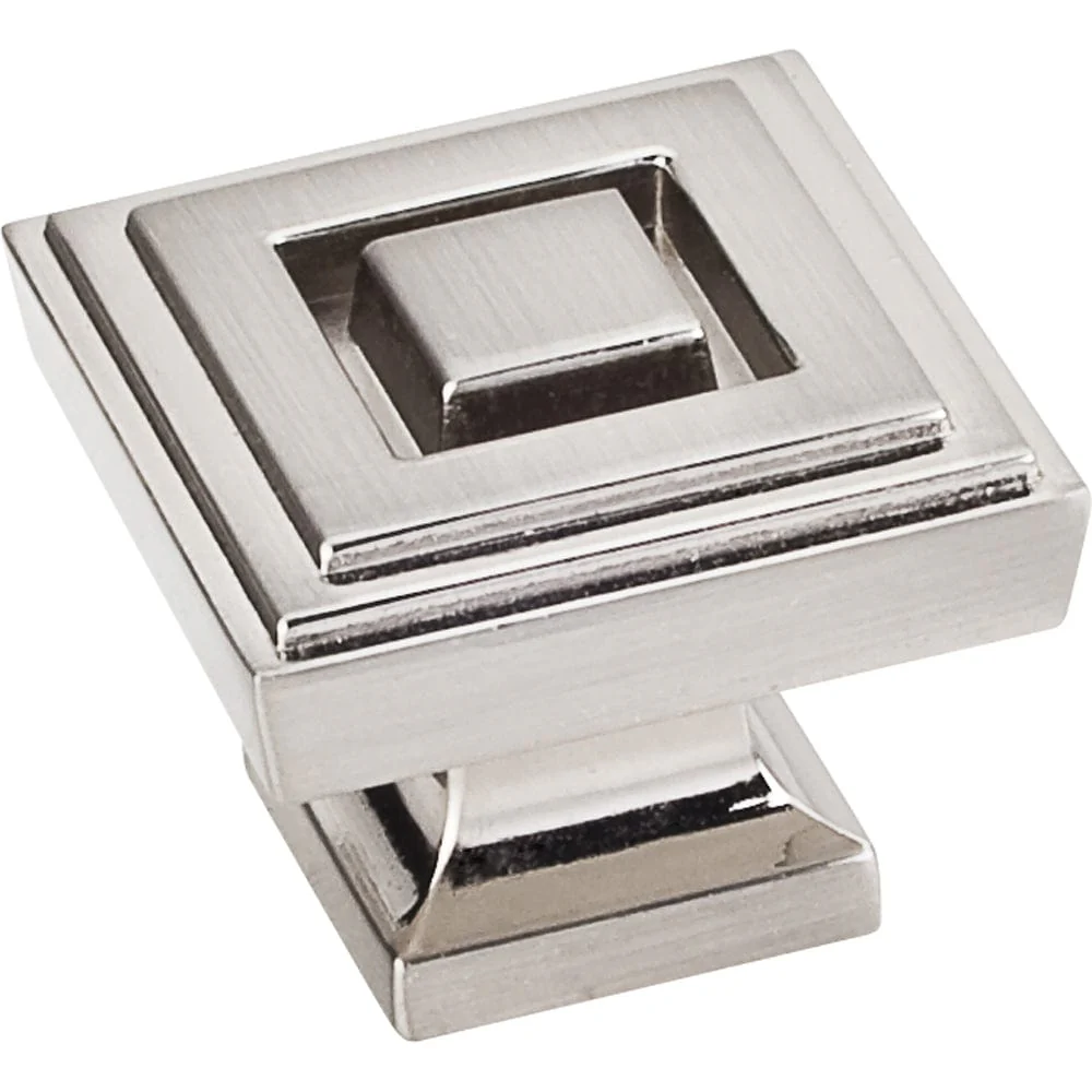 Delmar Large Knob, 1-1/4" O.L., Satin Nickel - Image 1