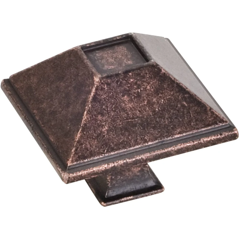 Tahoe Knob, 1-1/2" O.L., Distressed Oil Rubbed Bronze - Image 1