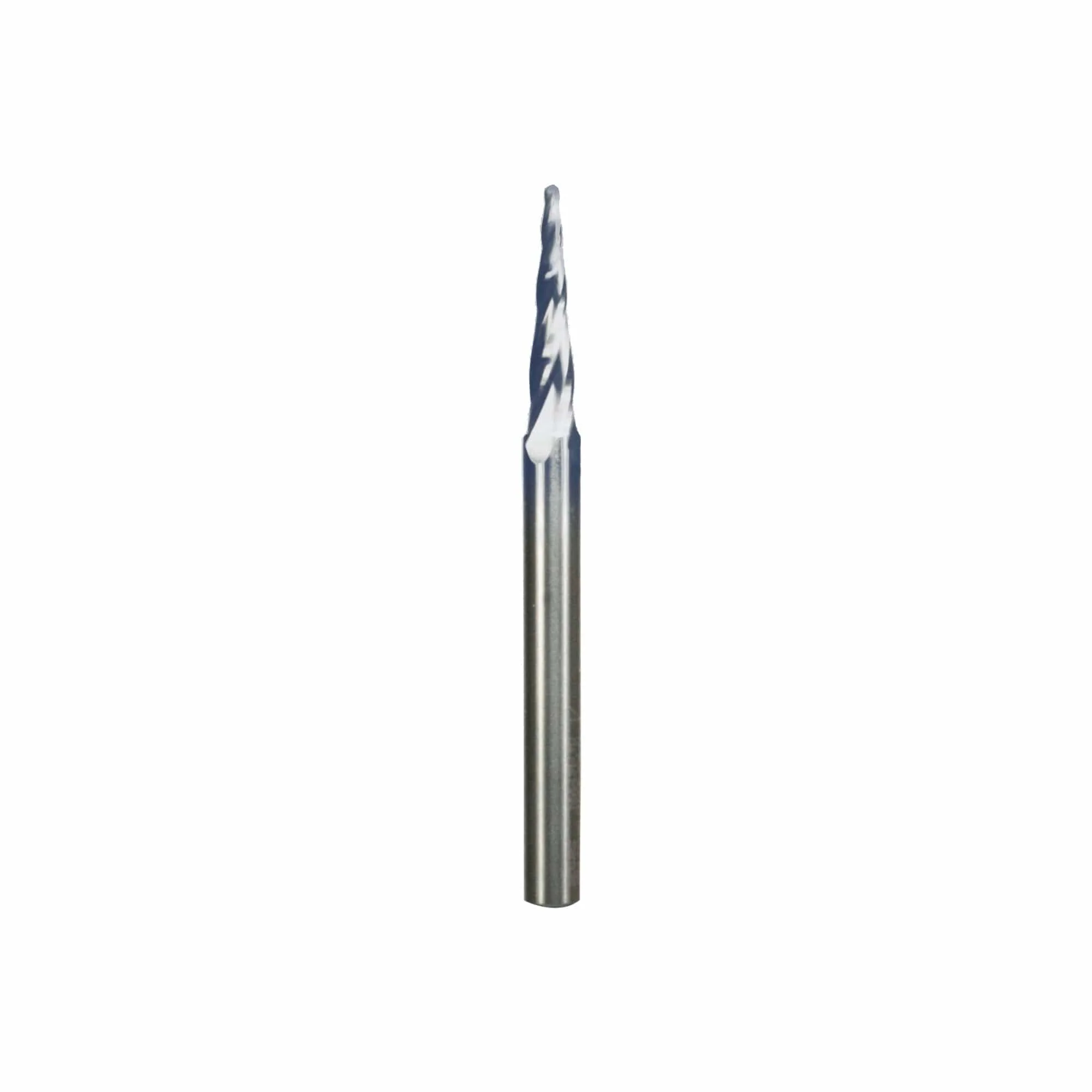 Tapered Ball Tip CNC Carving Router Bit - 1/4" SH 3" OL - Image 1