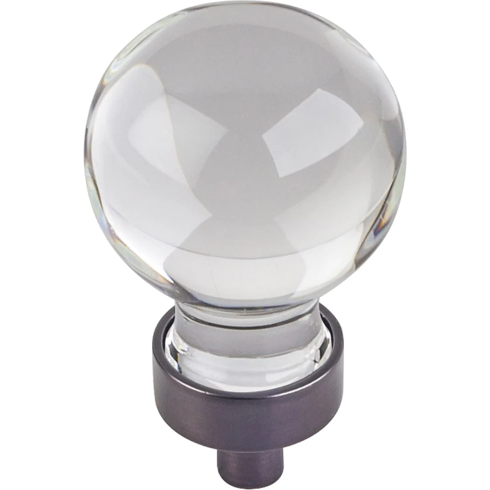 Harlow Small Sphere Glass Knob, 1-1/16" Dia Brushed Oil Rubbed Bronze - Image 1