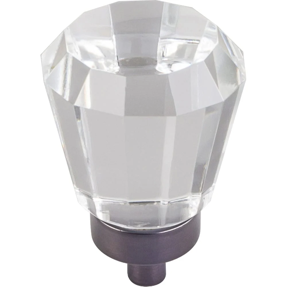 Harlow Small Tapered Glass Knob 1" Dia  Brushed Oil Rubbed Bronze - Image 2