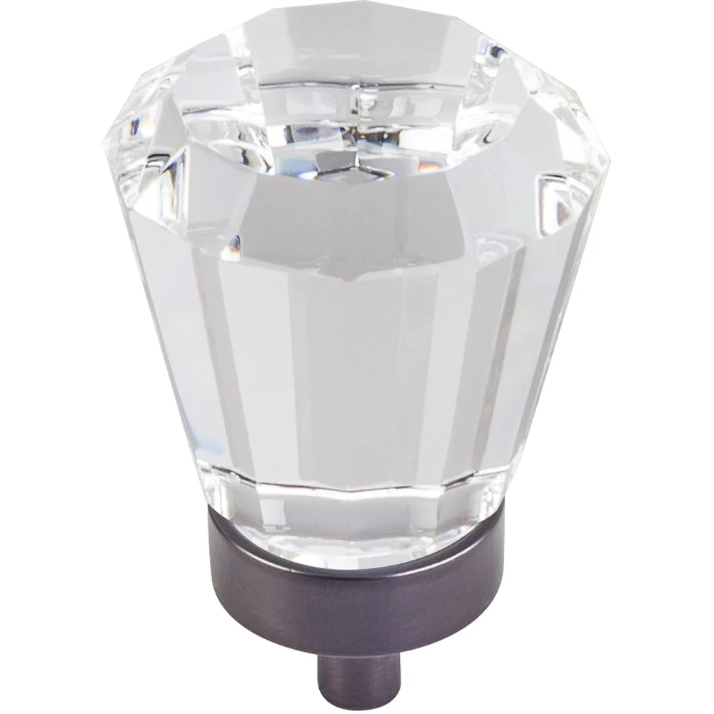 Harlow Large Tapered Glass Knob, 1-1/4" Dia.,  Brushed Oil Rubbed Bronze - Image 2