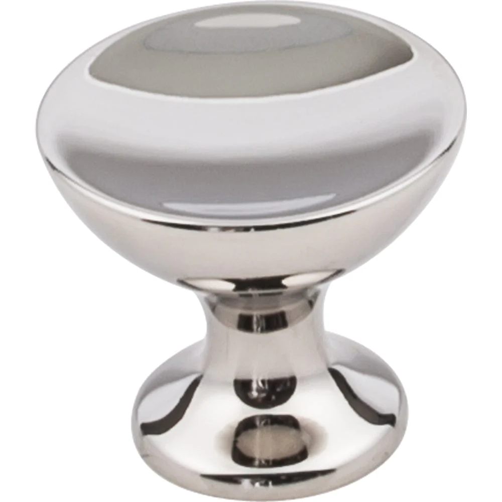 Rae Large Knob, 1-3/8″ Dia., Polished Nickel