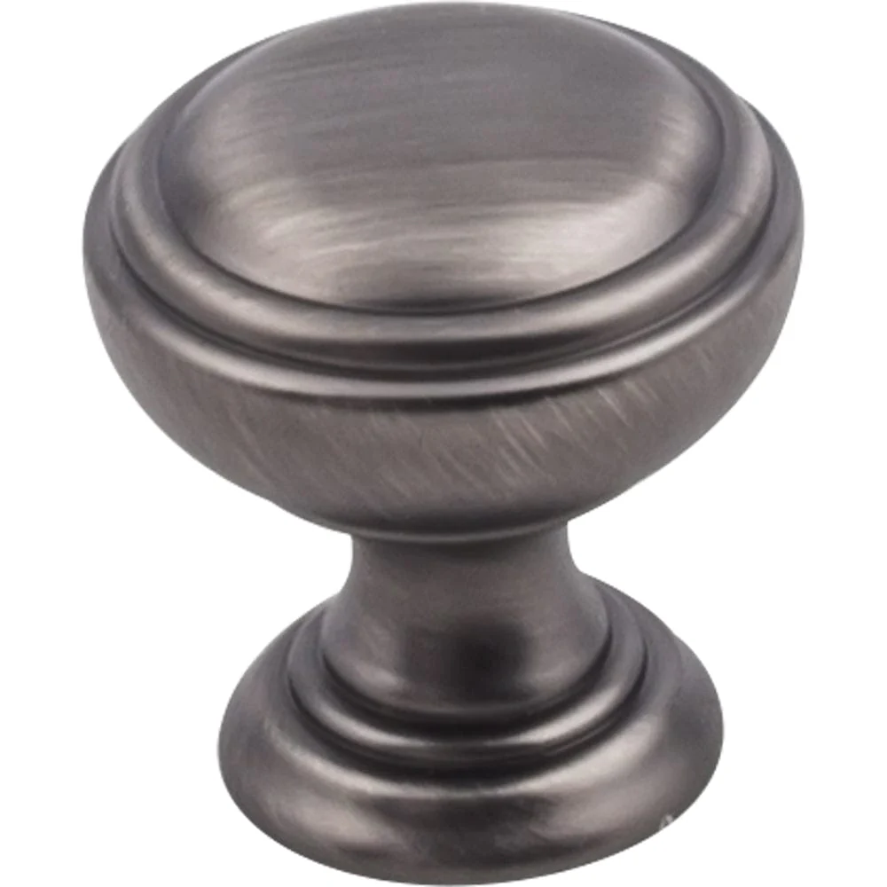 Tiffany Knob, 1-1/4" Dia.,  Brushed Pewter - Image 1