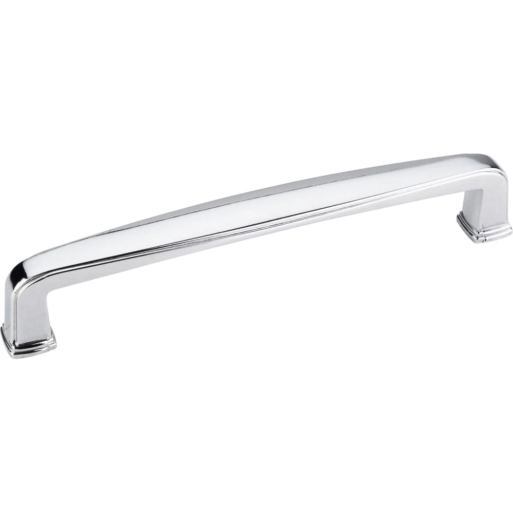 Milan 1 Plain Square Pull, 128 mm C/C, Polished Chrome - Image 1
