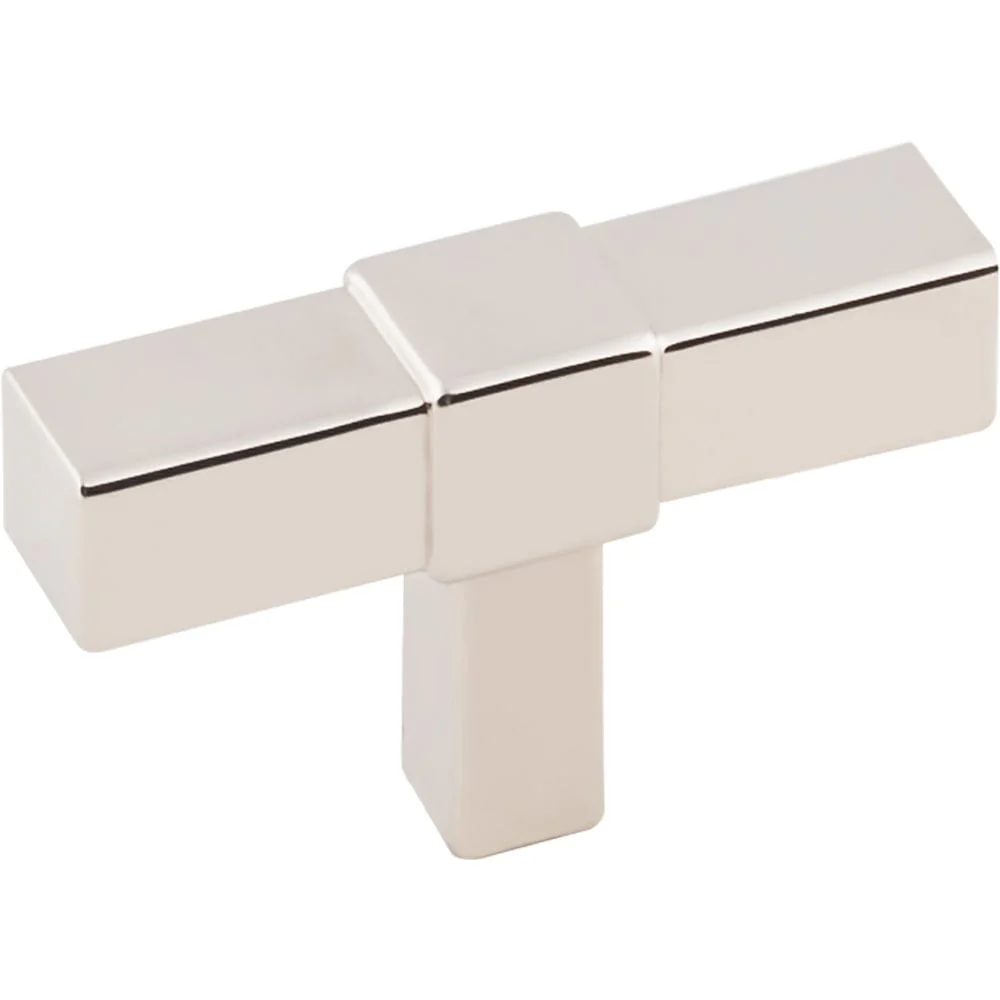 Zane “T” Knob, 2″ O.L., Polished Nickel