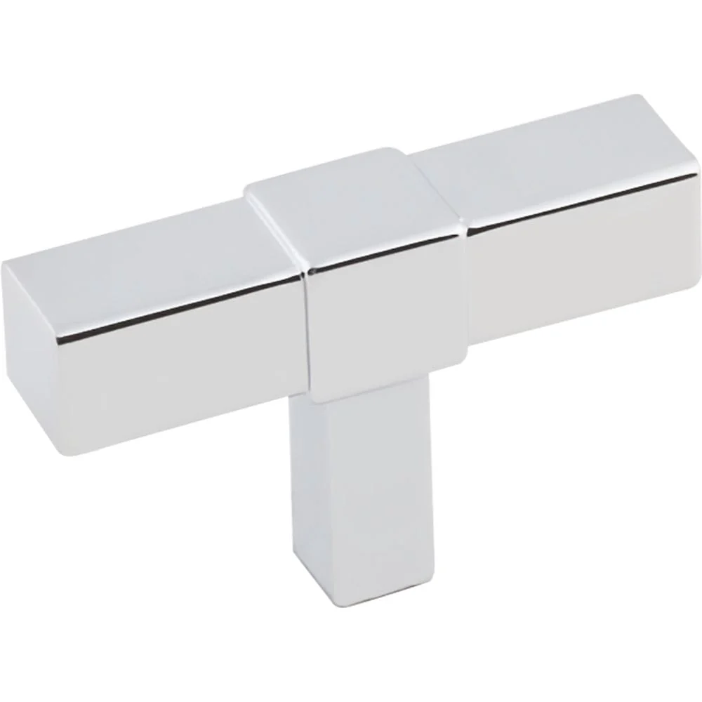 Zane "T" Knob, 2" O.L., Polished Chrome - Image 1