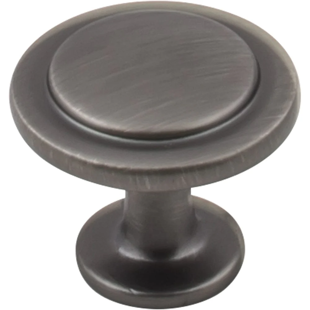 Gatsby Knob, 1-1/4" Dia.,  Brushed Pewter - Image 1