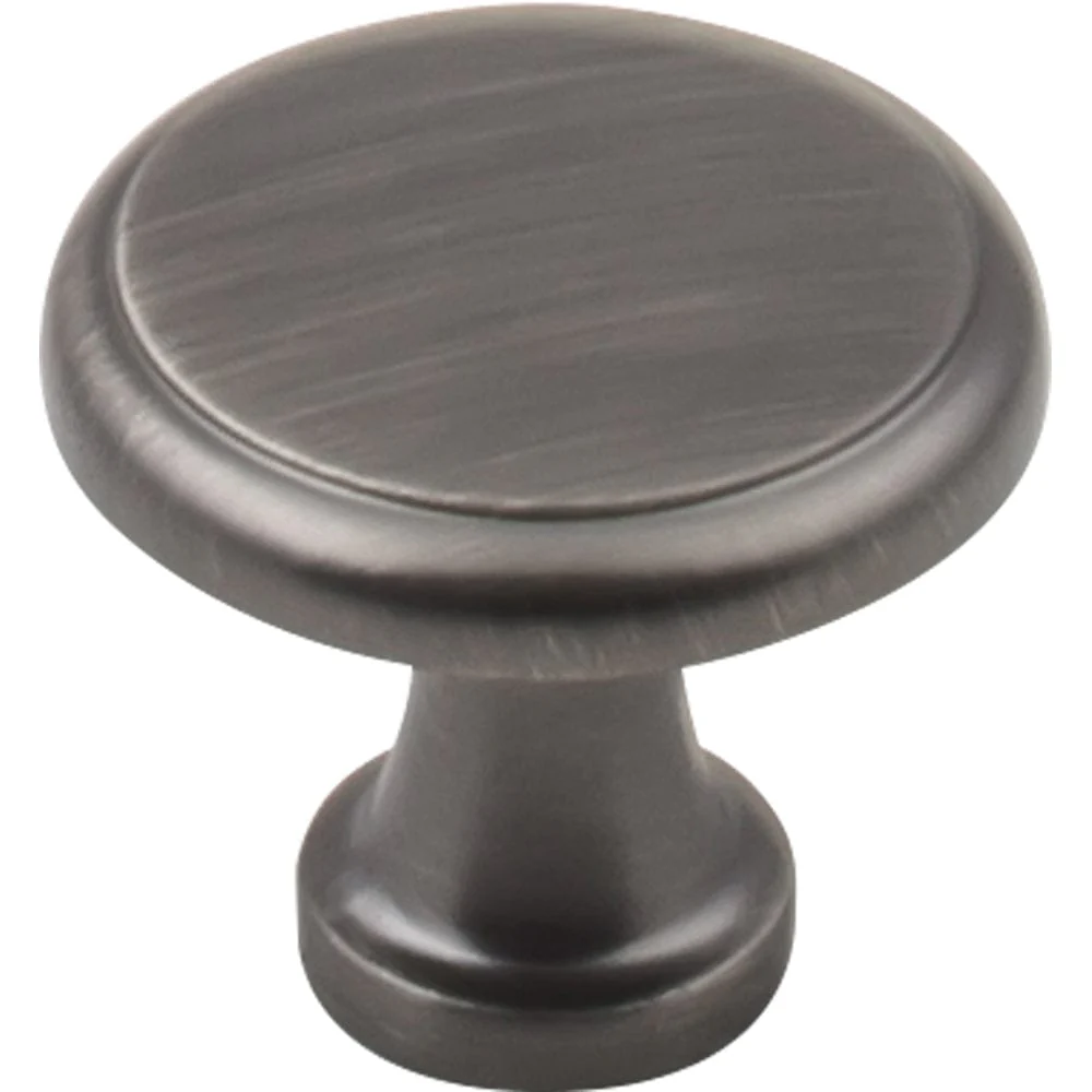 Gatsby Knob, 1-1/8" Dia.,  Finnish -Brushed Pewter - Image 1