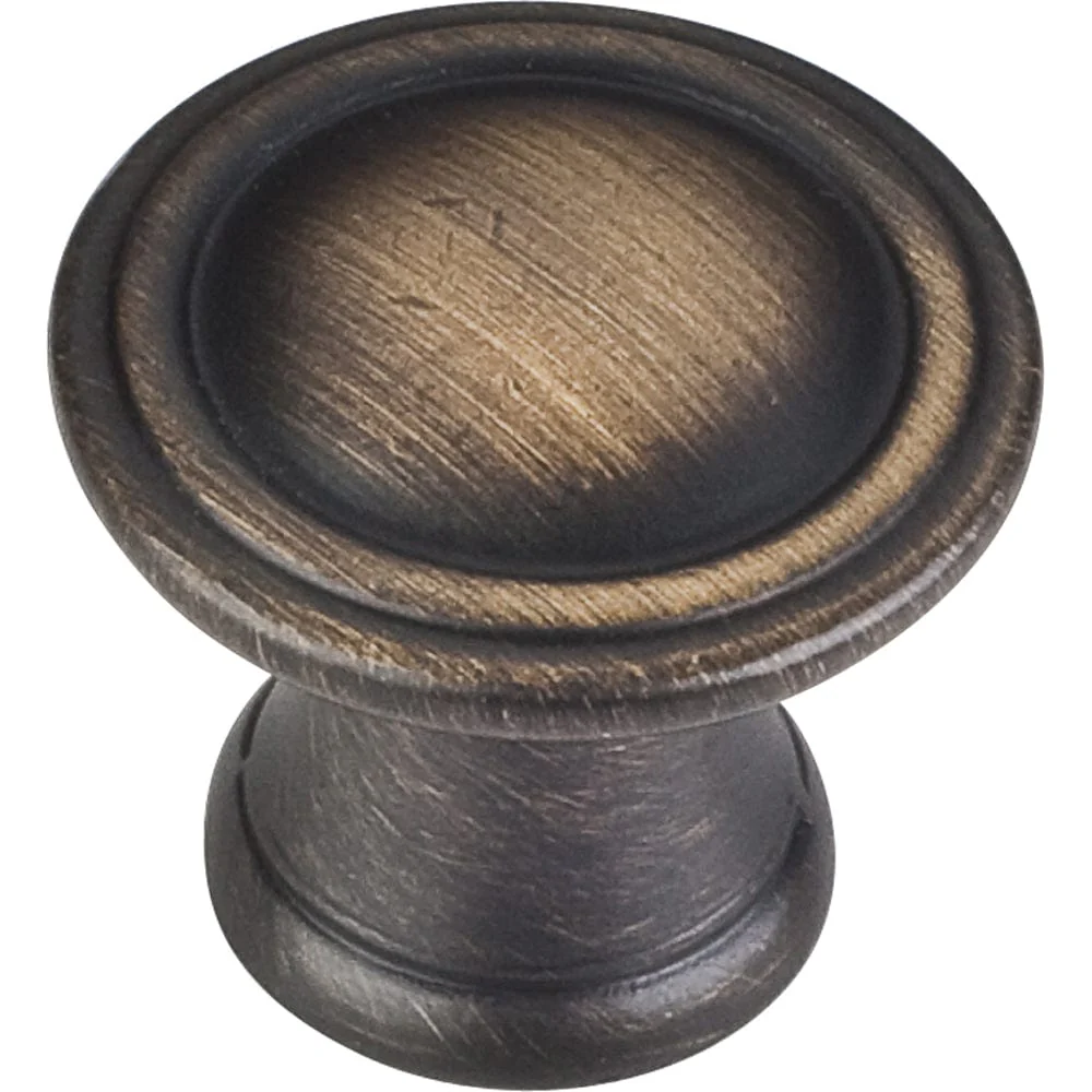 Cordova Knob, 1-3/16″ Dia.,  Antique Brushed Satin Brass