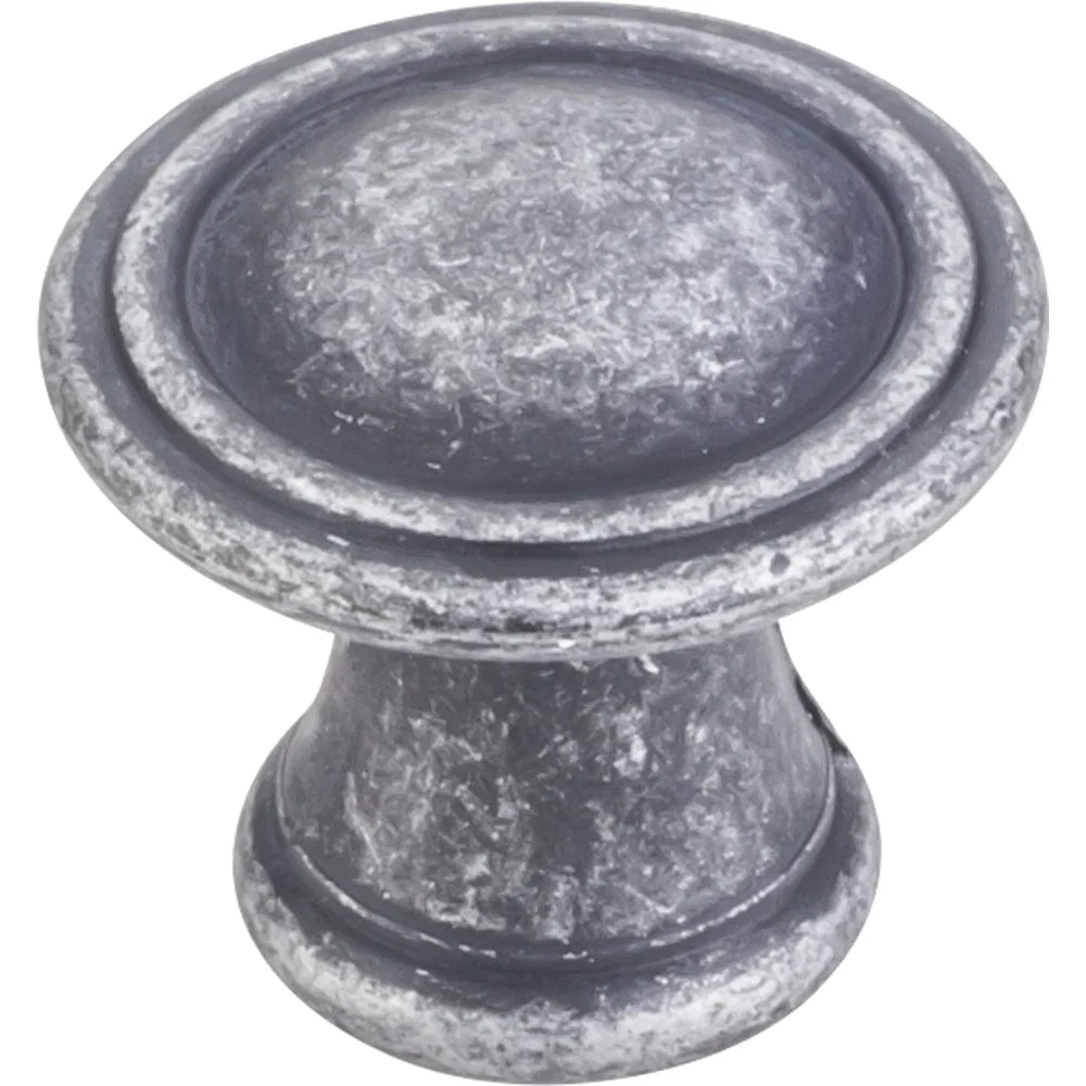 Chesapeake Knob, 1-3/16″ Dia.,  Distressed Antique Silver