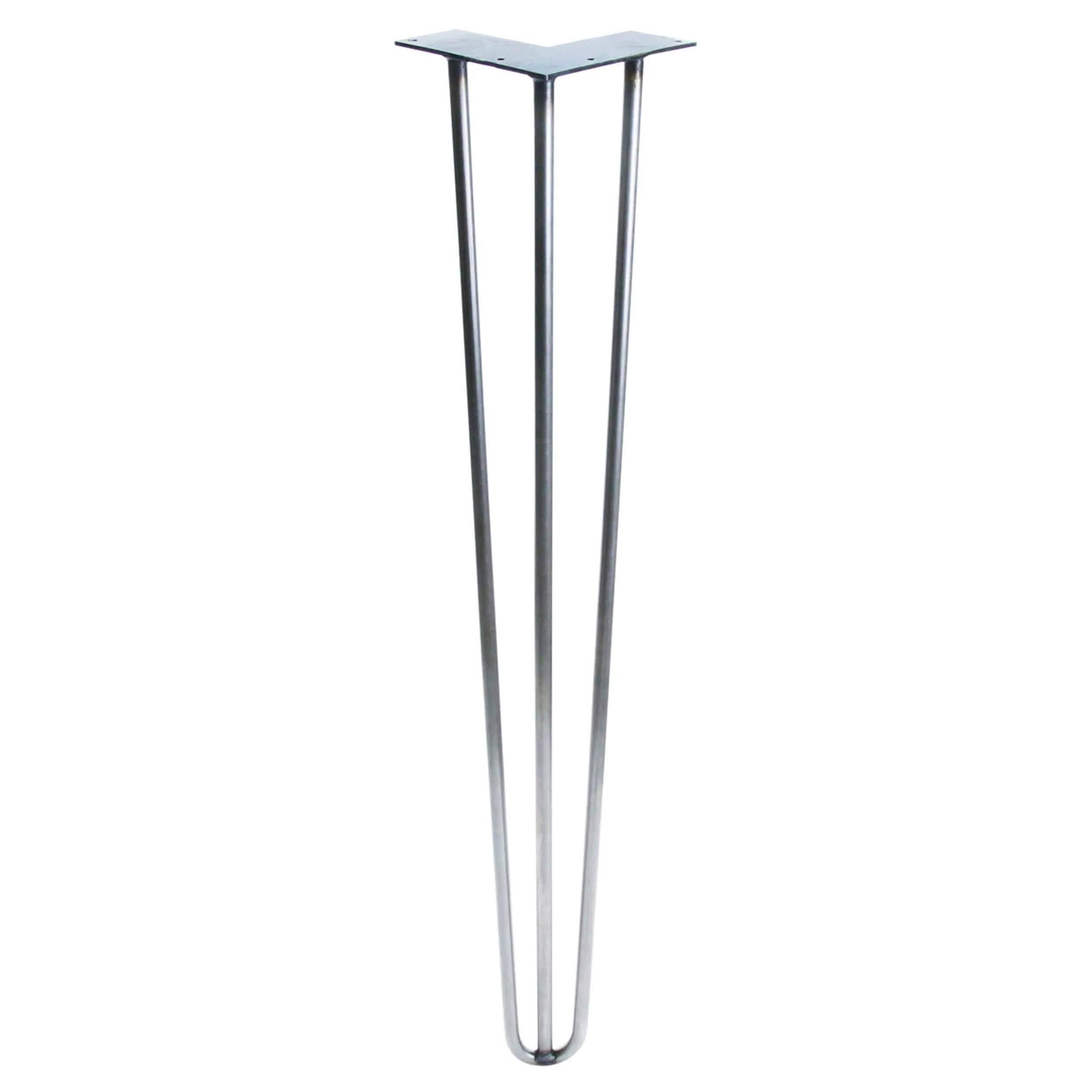 3-wire Hairpin Leg Raw Steel 1/2″ x 28″