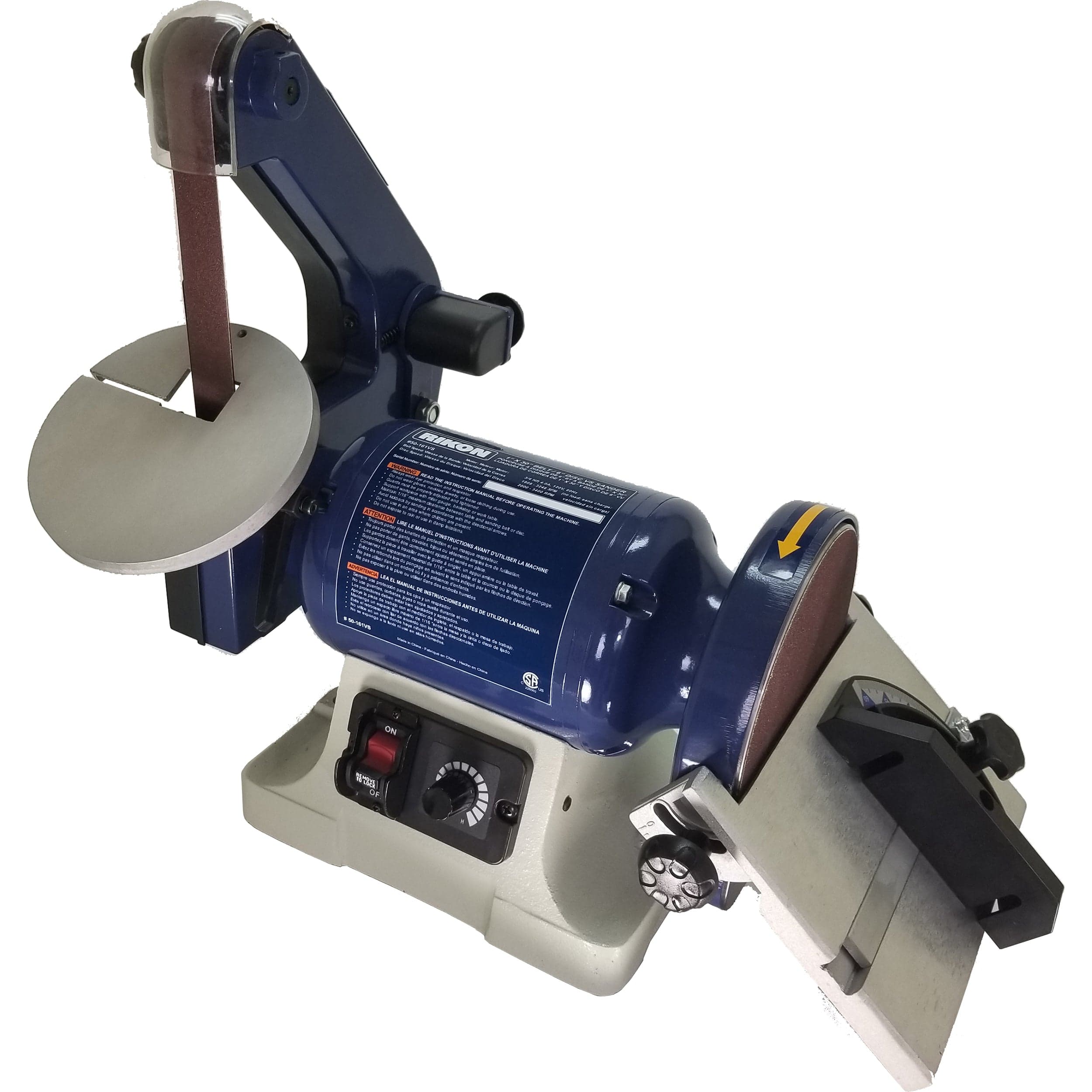 6" Disc Variable Speed Sander with 1" x 30" Belt - Image 2
