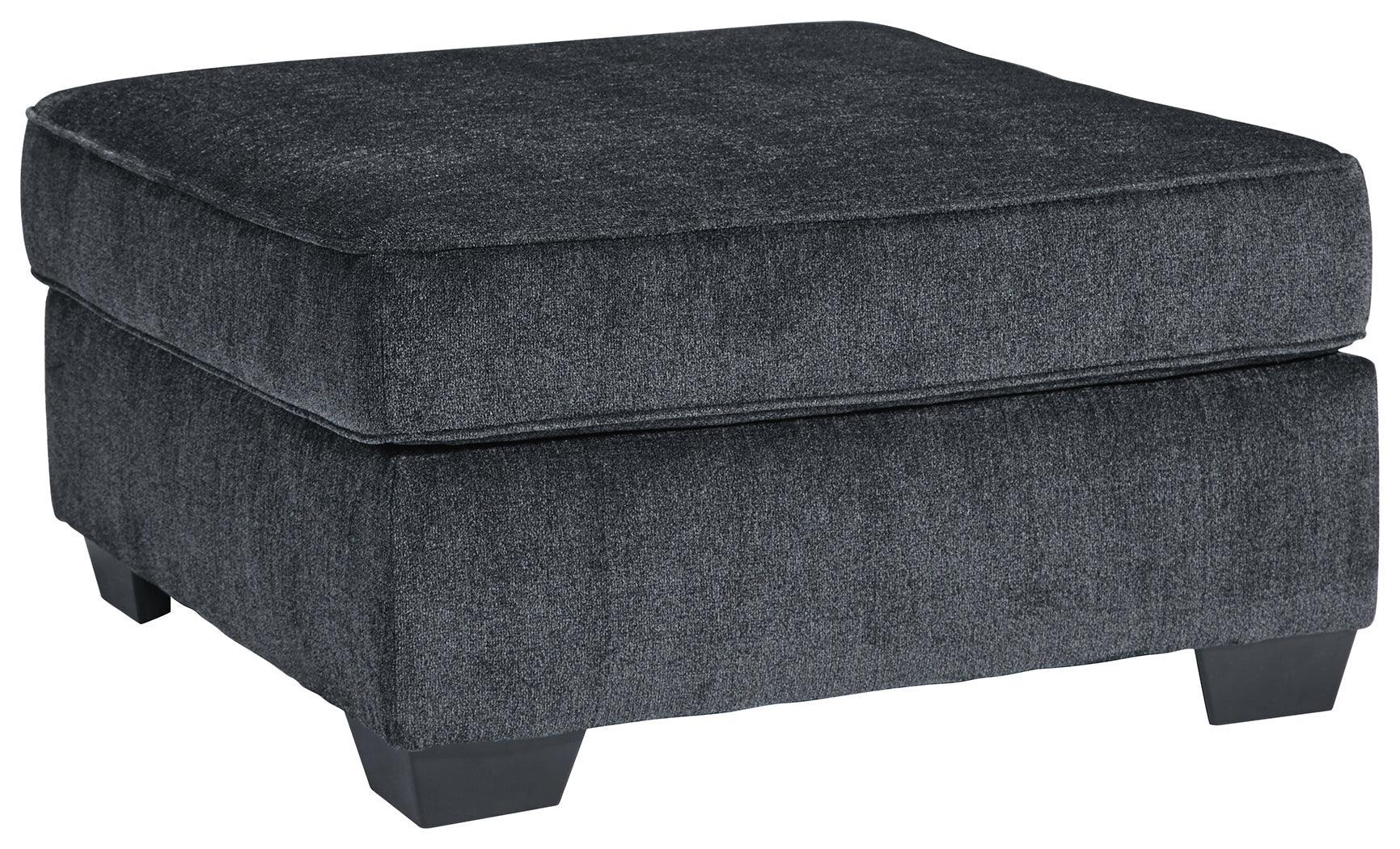 Altari Slate Chenille Oversized Accent Ottoman - Image 2