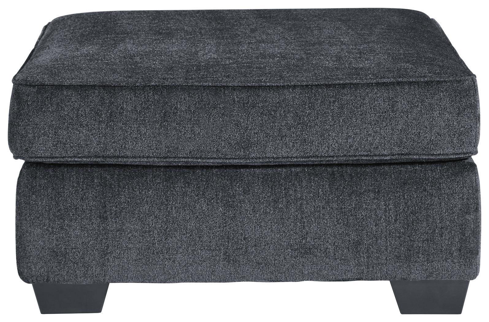 Altari Slate Chenille Oversized Accent Ottoman - Image 3